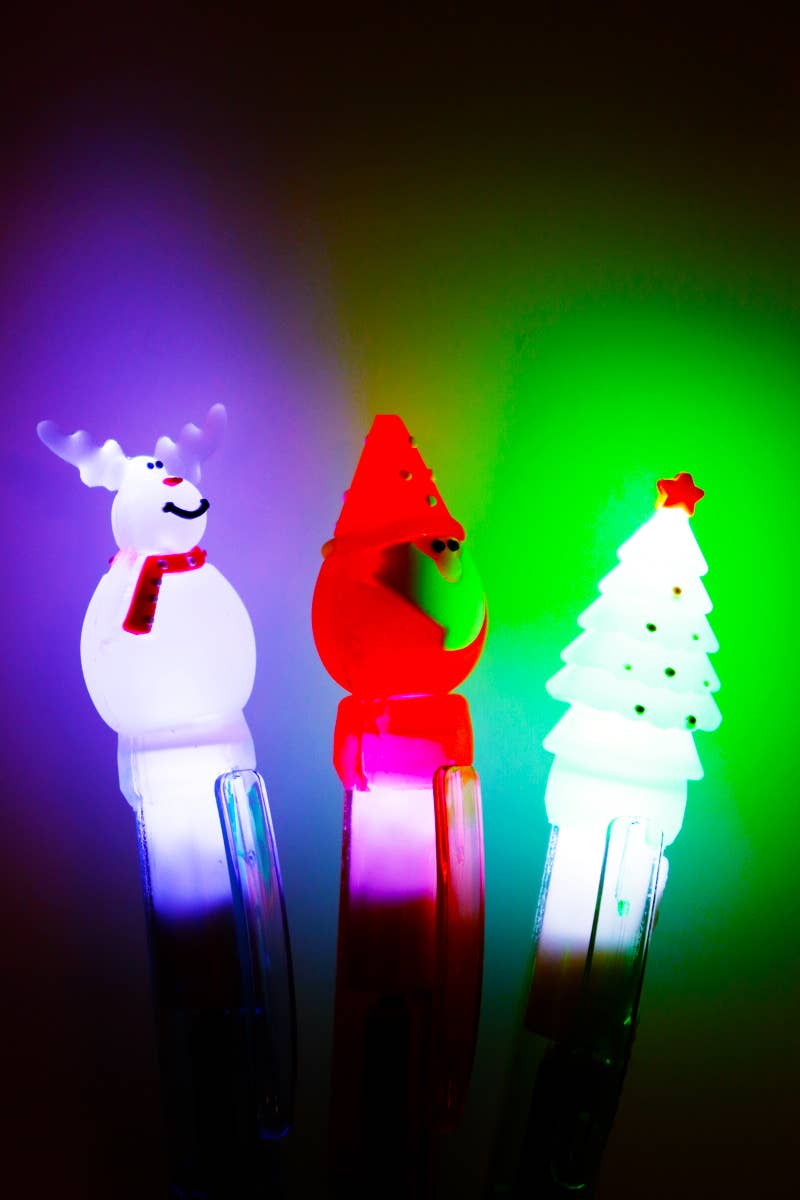 Merry Christmas Led Light-up Pen - 36 Pcs: ASSORTED / ONE SIZE
