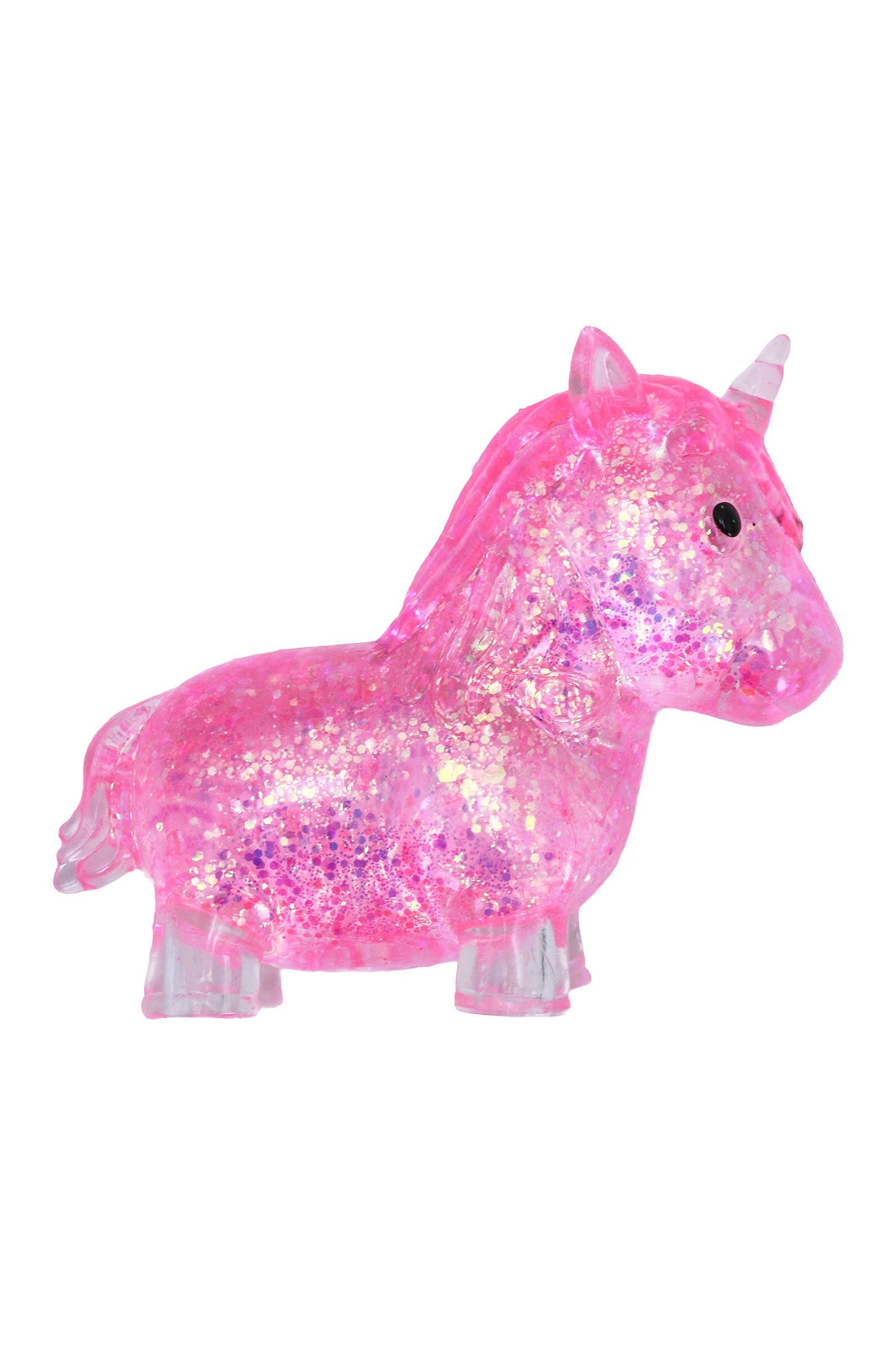Unicorn Pony Glittery Maltose Putty Filled Squishy: ASSORTED / ONE SIZE