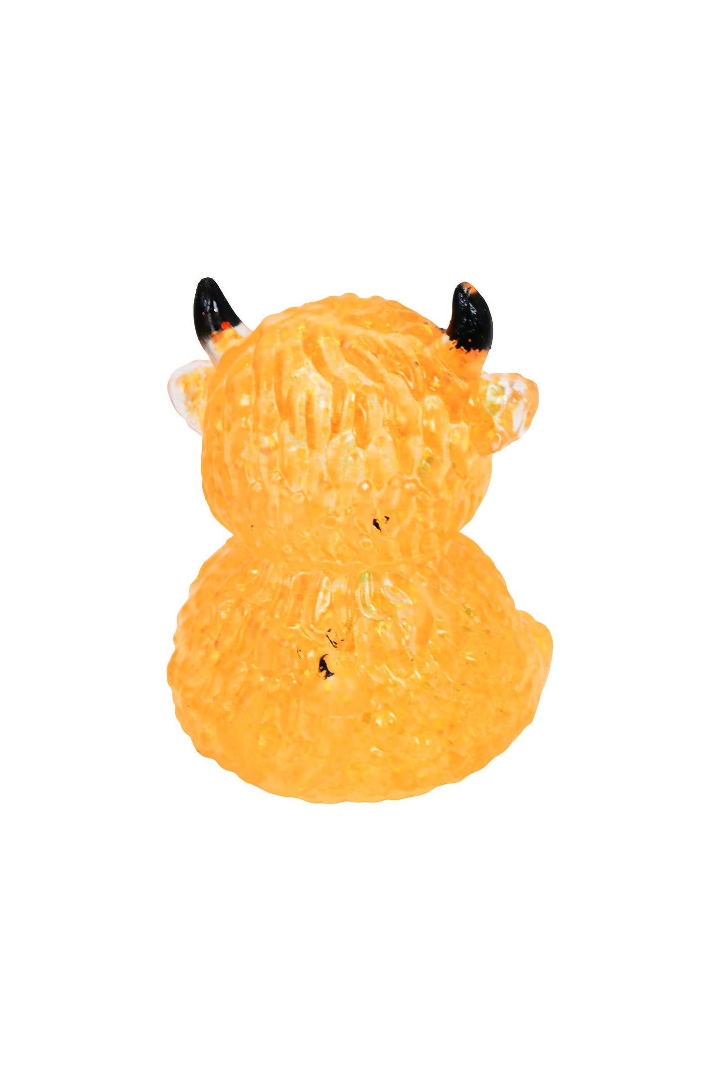Baby Highland Cow Glitter Thick Maltose Putty Filled Squishy: ORANGE / ONE SIZE