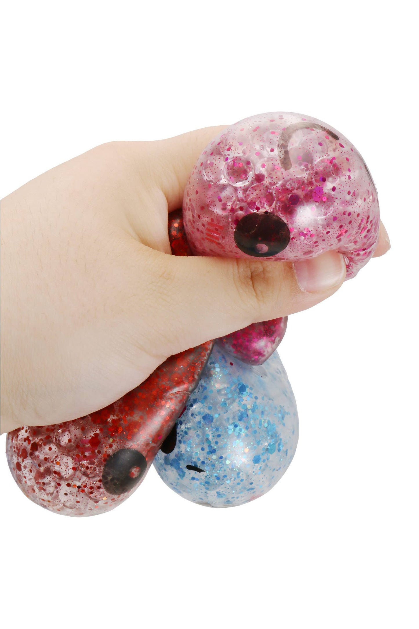 3-in-1 Mini Dumpling Glitter Water Bead Squishy - 2 Inch: AS SHOWN / ONE SIZE
