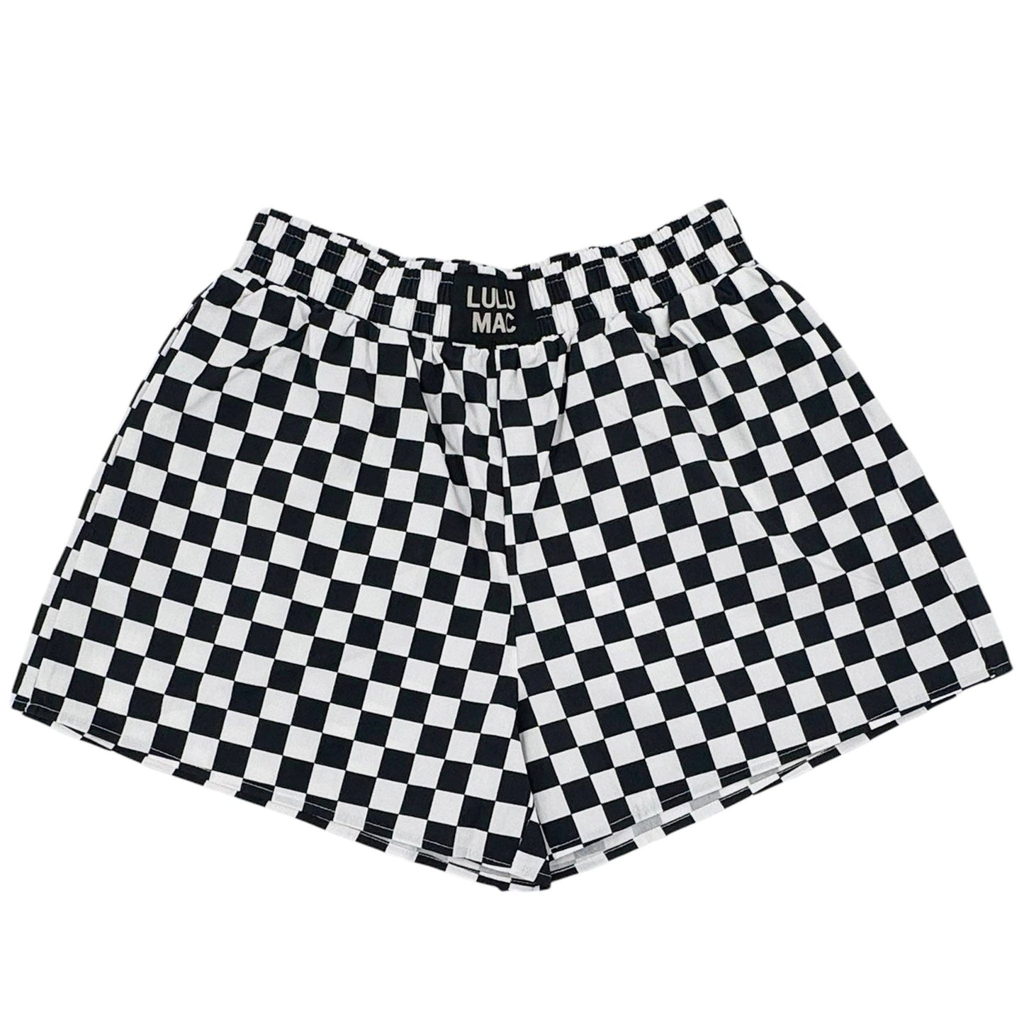 LULU MAC BLACK WHITE CHECK BOXER SHORT