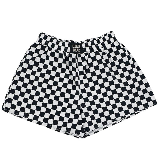 LULU MAC BLACK WHITE CHECK BOXER SHORT