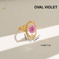 18K STAINLESS STEEL TARNISH FREE FLORAL RINGS | 40R104: HEART APRICOT