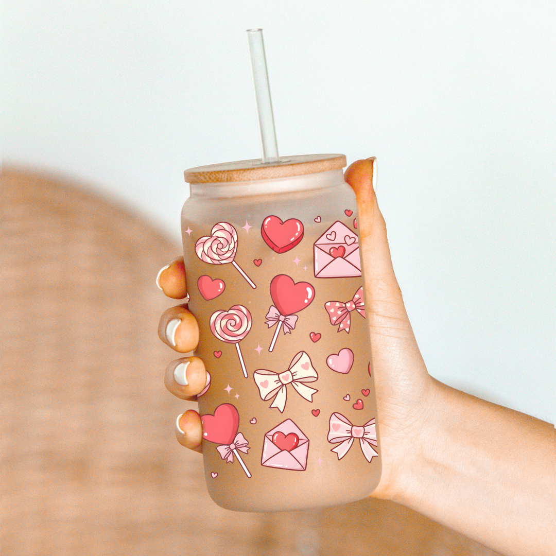 Love Notes & Suckers-16oz UV DTF Wrap