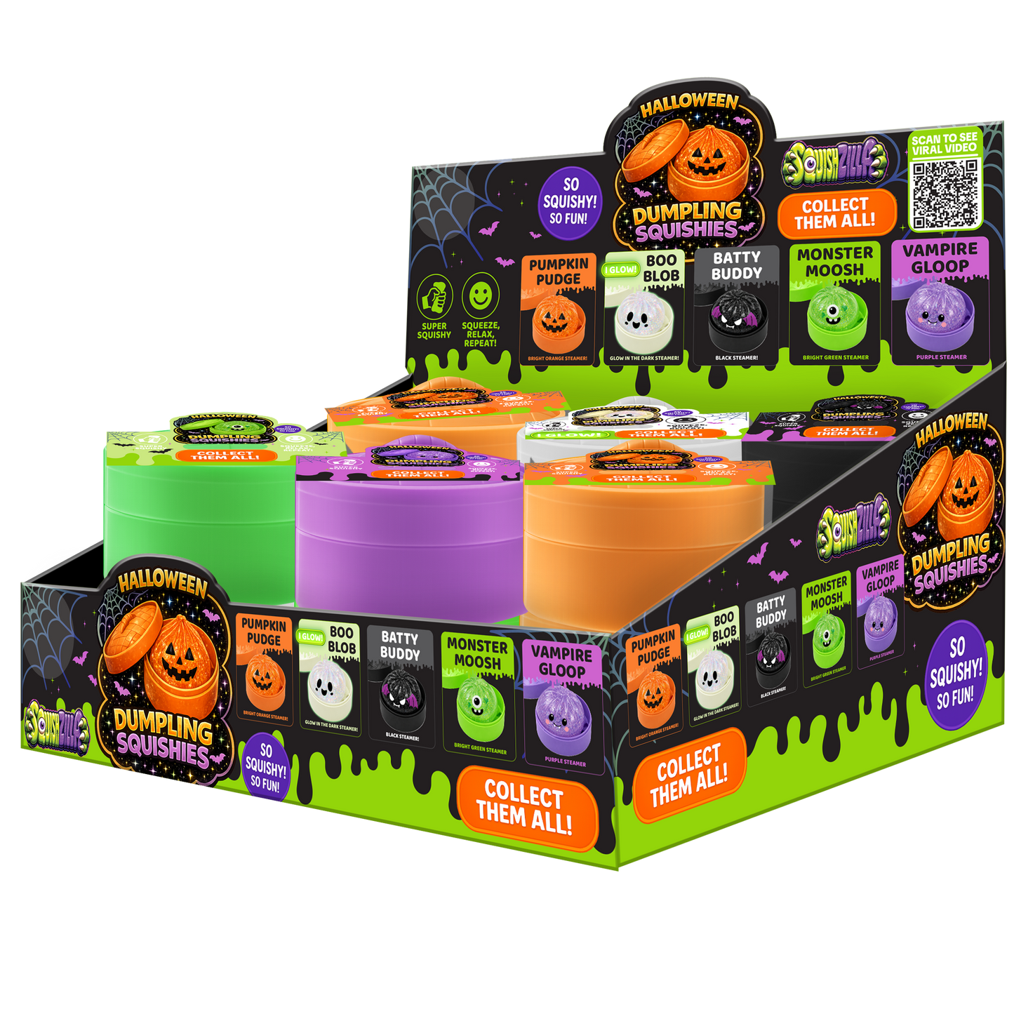 Fun Doh Spooky Mystery Dumpling Squishy Toy - 12/Display: Wholesale Price