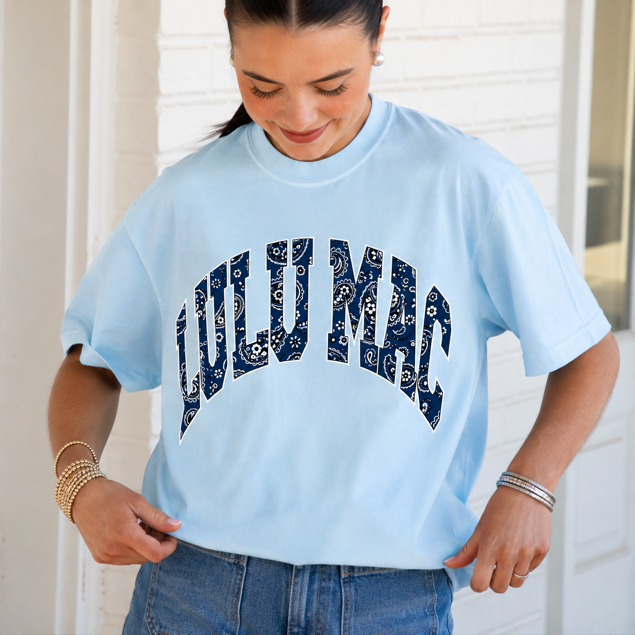 LuLu Mac Chambray Bandana Comfort Colors Tee