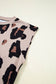 Leopard Crew Neck Cap Sleeve Casual Tee