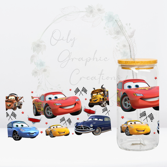 Cars-16oz UV DTF Wrap