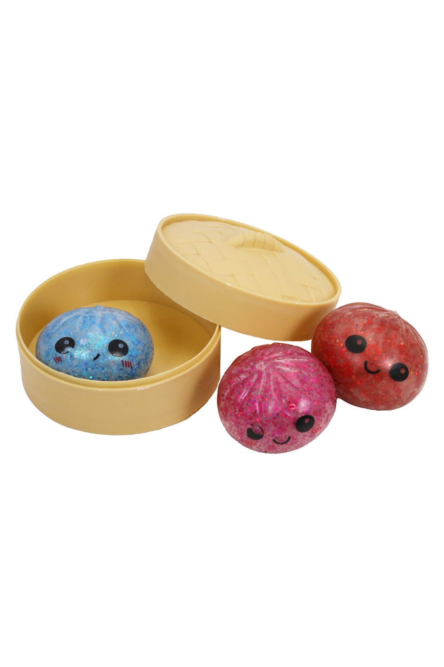 3-in-1 Mini Dumpling Glitter Water Bead Squishy - 2 Inch: AS SHOWN / ONE SIZE
