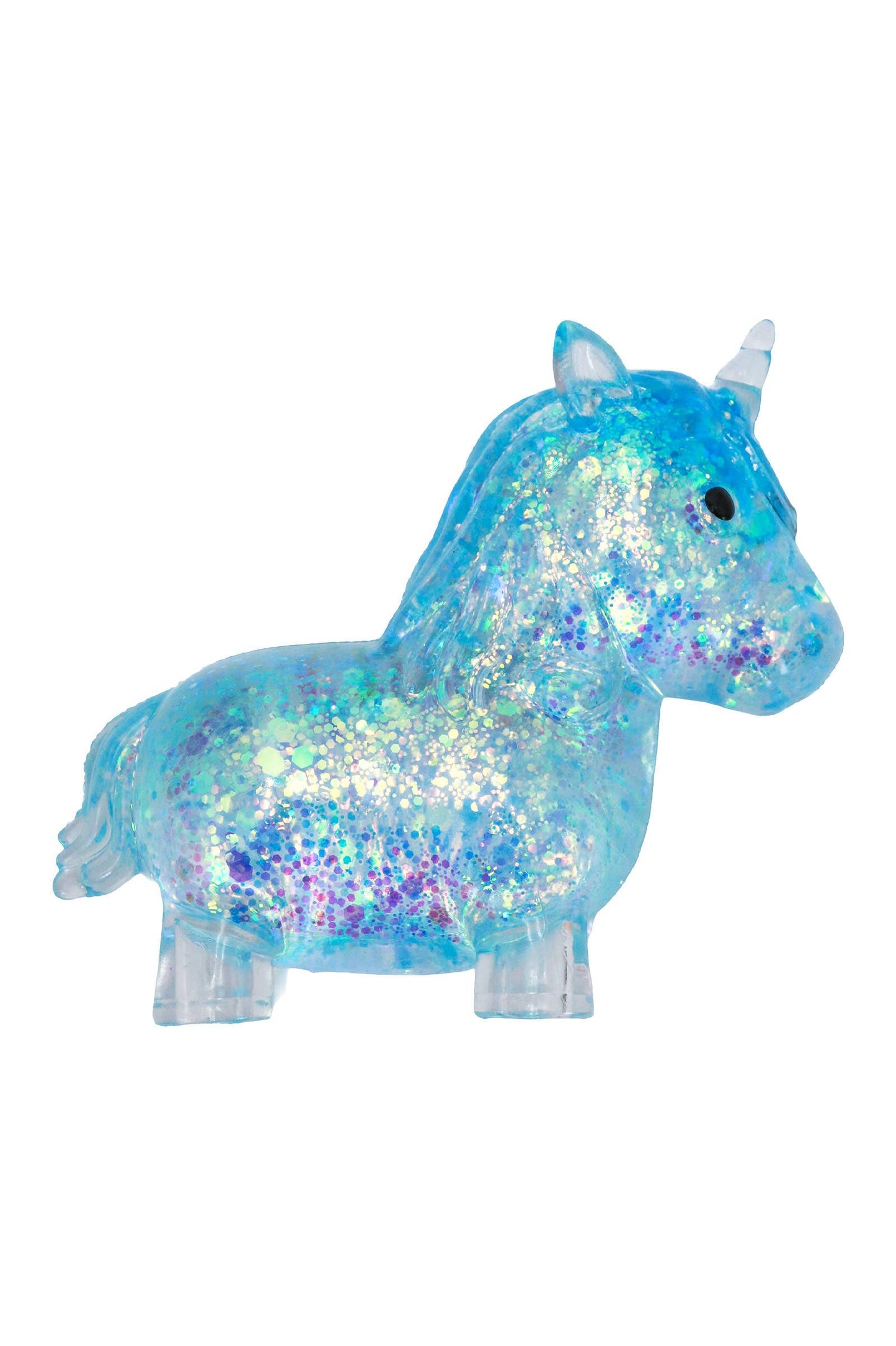 Unicorn Pony Glittery Maltose Putty Filled Squishy: ASSORTED / ONE SIZE