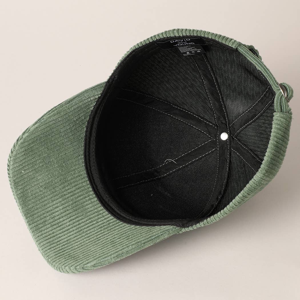 Howdy Darlin' Embroidery Patch Corduroy Cap: OFF WHITE / ONE SIZE
