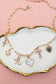 CHARM NECKLACE-CLOVER BOW CROSS HEART FLOWER : GOLD