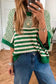 LDC Spring 2026 3/4 Draped Sleeve Slouchy Sweater | Green Stripe