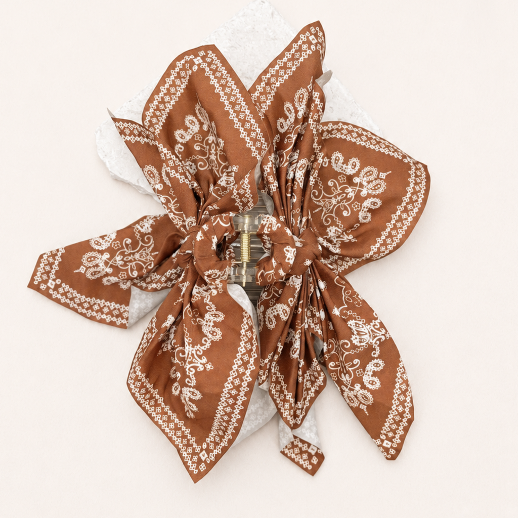 PAISLEY BOHO VINTAGE HAIR CLAW CLIPS |