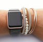 Pearl Wrap Crystal Bracelets: Rose Gold