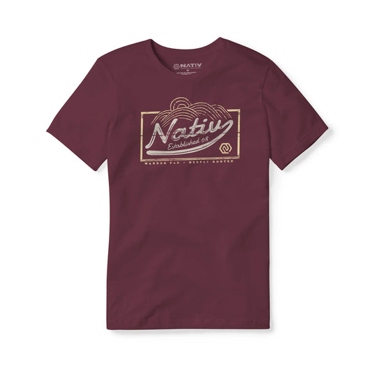Nativ Foothills Tee - Maroon
