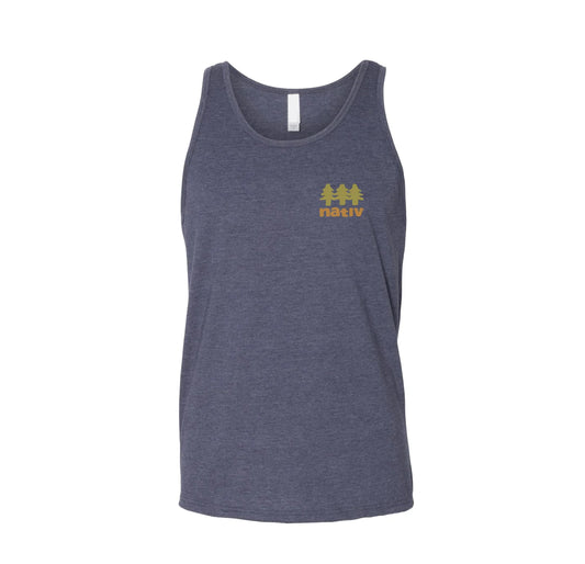 Solstice Heather navy tank top