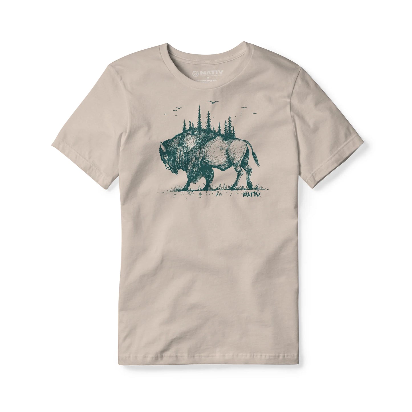 Bison Nativ tee - natural