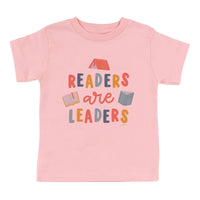 Readers Are Leaders Tee - Toddler/Youth - Pink
