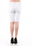 Kan Can White Distressed Bermuda Shorts