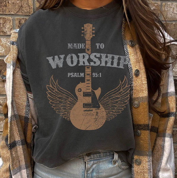 Made To Worship Christian Graphic Tee