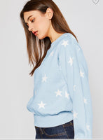 Reflex Lt. Blue Star Print Fleece Sweatshirt
