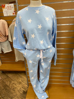 Reflex Lt. Blue Star Print Fleece Sweatpants Joggers