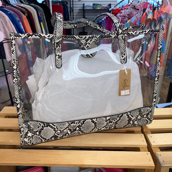 Black snake print discount purse