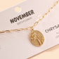 Birth Flower Charm Gold Dipped Necklace