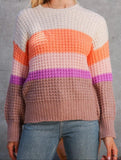 Orange/Brown Multi Striped Sweater
