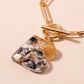 Acetate Initial Charm Bracelet - Black
