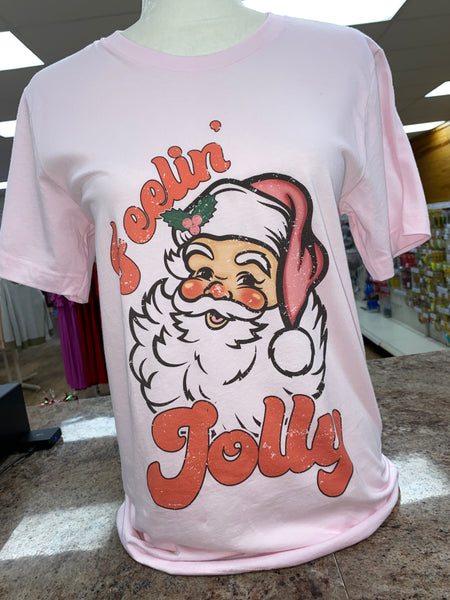 Feelin’ Jolly Santa Graphic Tee