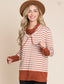 Ginger Striped Turtleneck Long Sleeve Top