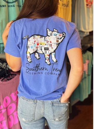 ST Blue Teacher Pig Short Sleeve Shirt